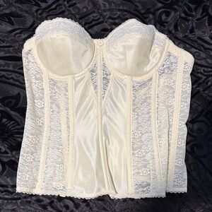 Dominique Cream Lace Bustier